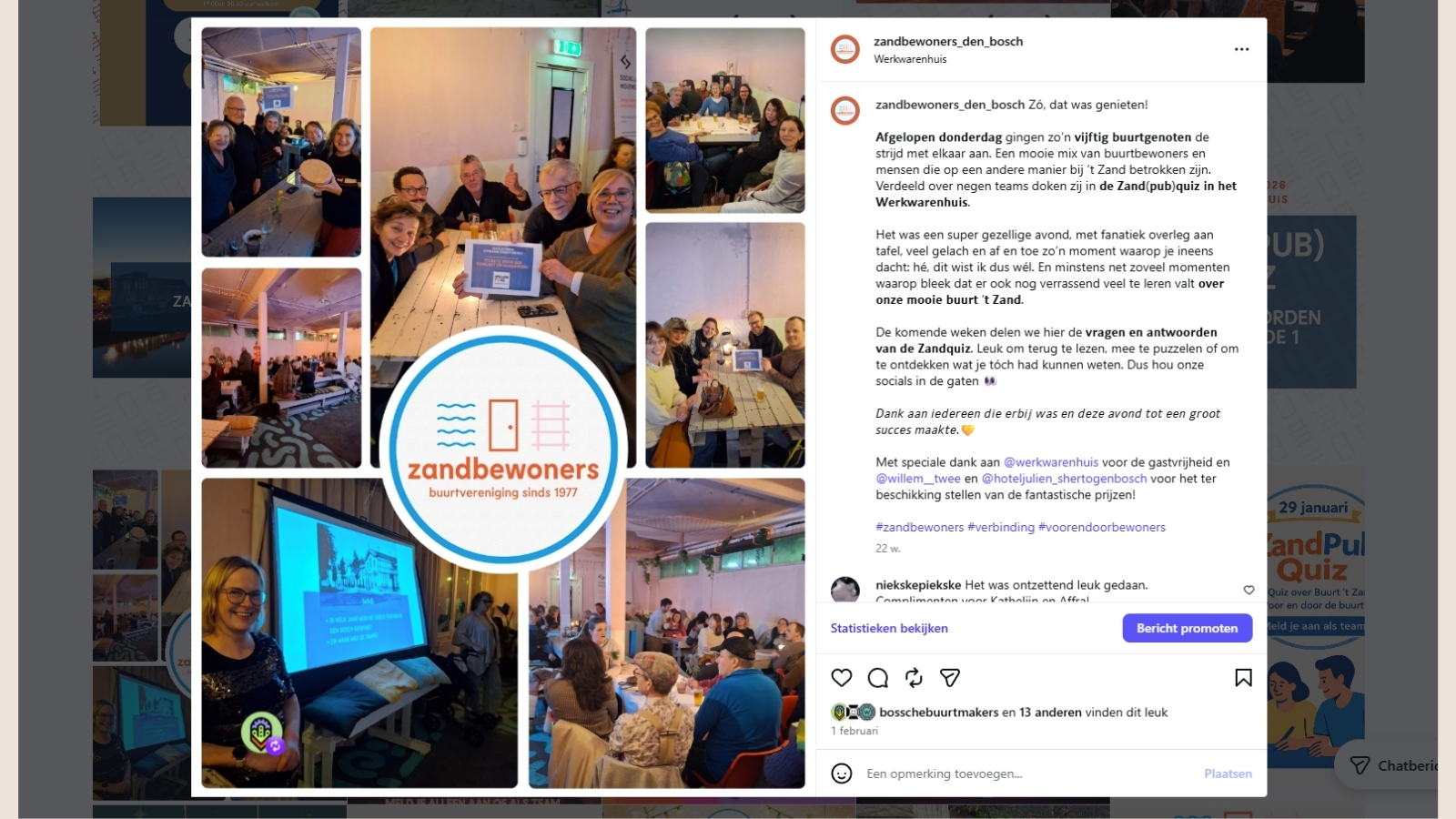 Buurtvereniging Zandbewoners social media